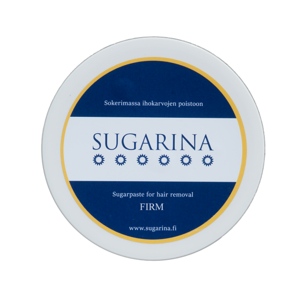 Sugarina sokerointimassa on kotimainen ja heti käyttövalmis. Firm-vahvuus sopii käytettäväksi kesällä.